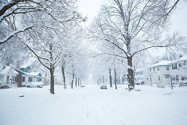snowy roads in edmonton