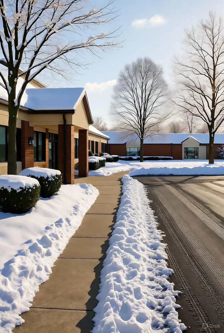 Commercial snow removal services