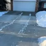 Snow cleared driveway