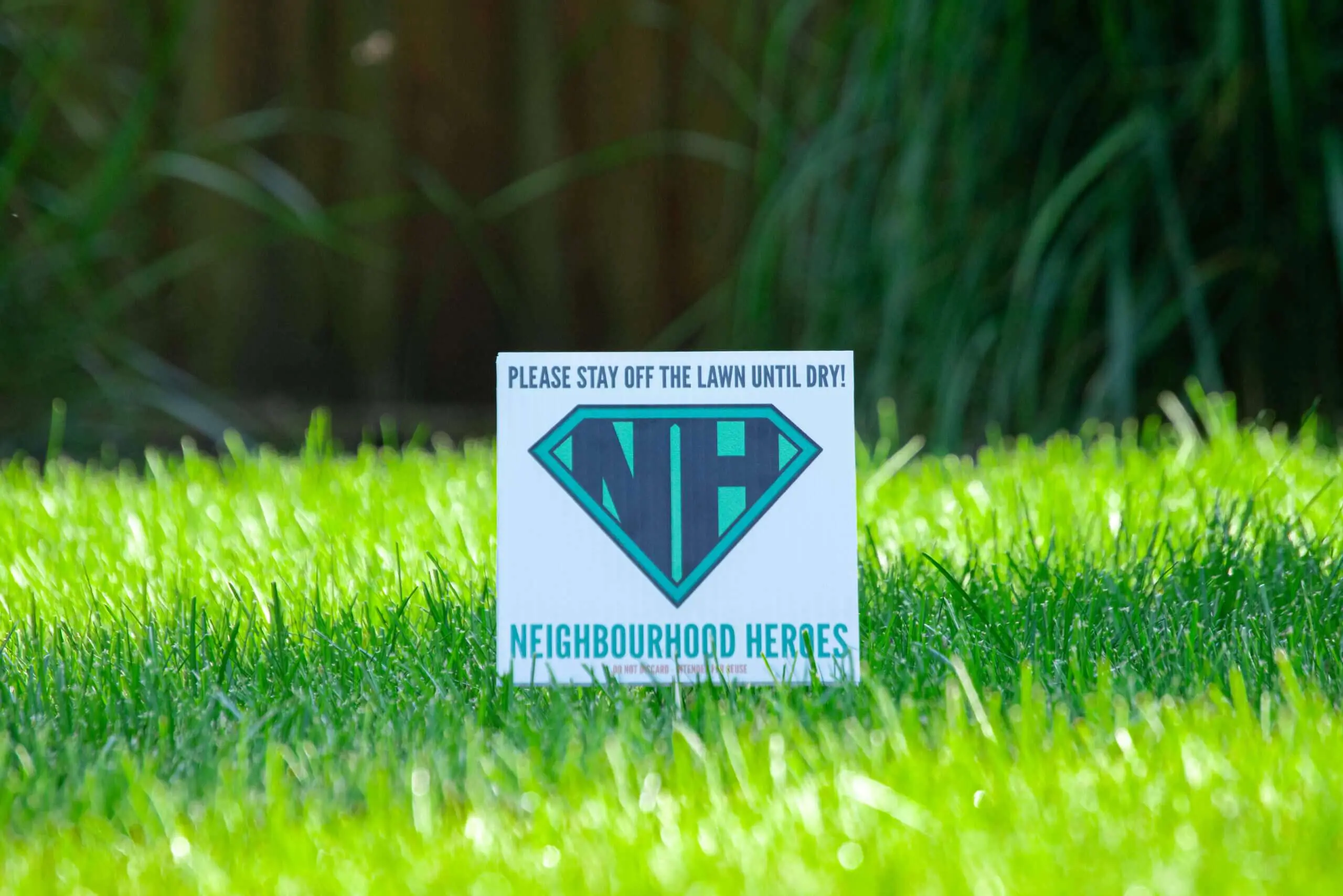 lawn fertilizer deep green lawn maintained by neighbourhood heroes