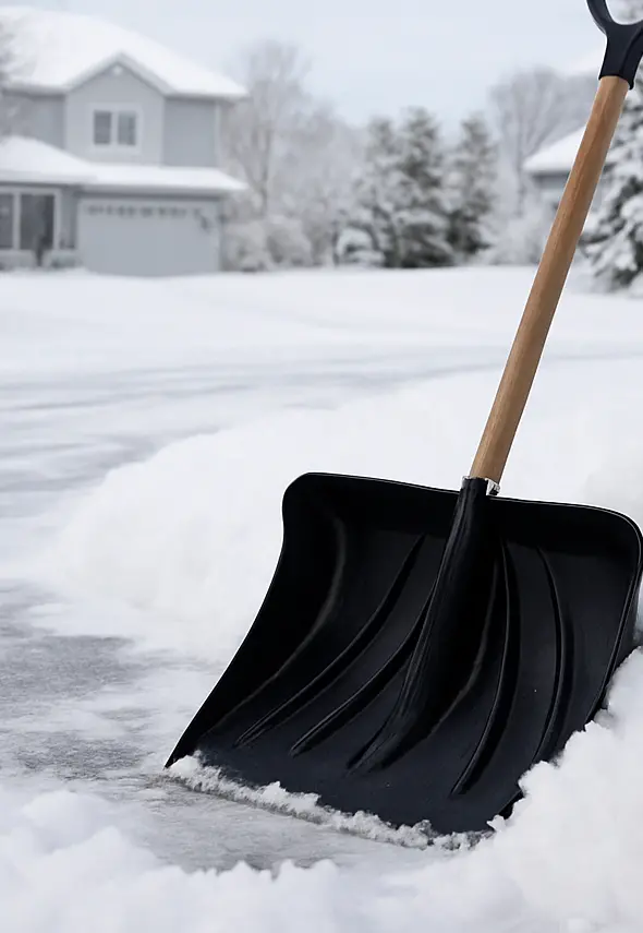 snow shovelling a home