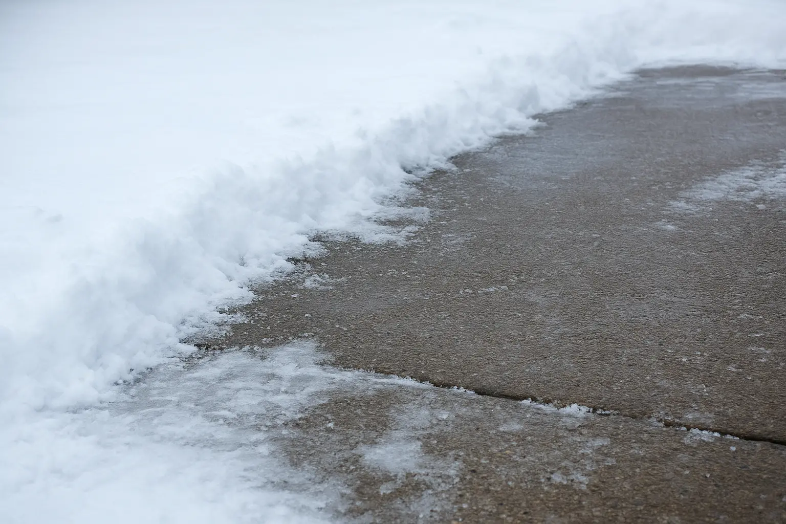 some ice on driveway